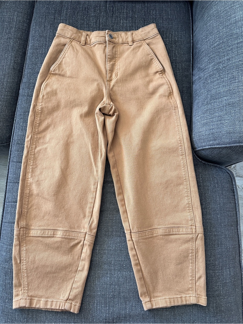 Everlane Barrel Pants Women’s 4 Tan Camel Organic Cotton High Rise